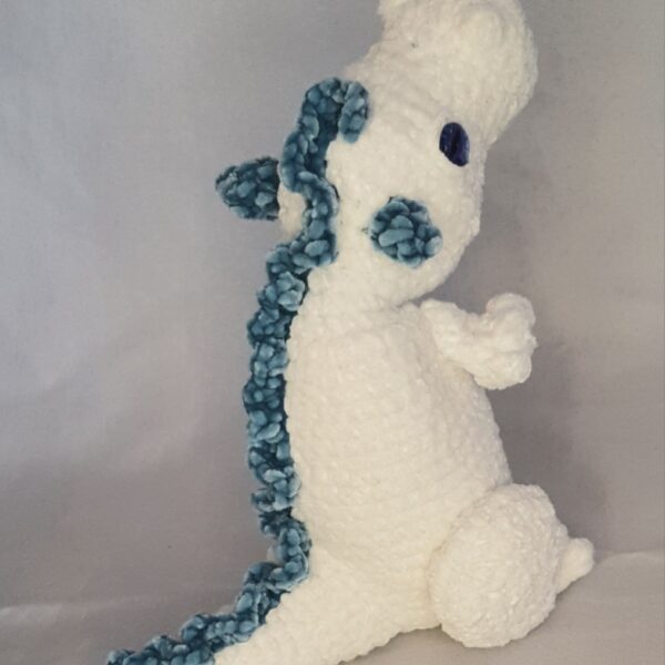 Dragon crochet velours blanc